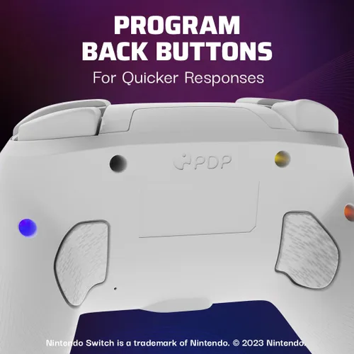Vista 3 de PDP Afterglow Wave Wireless LED Controller for Nintendo Switch, Nintendo SwitchOLED - White