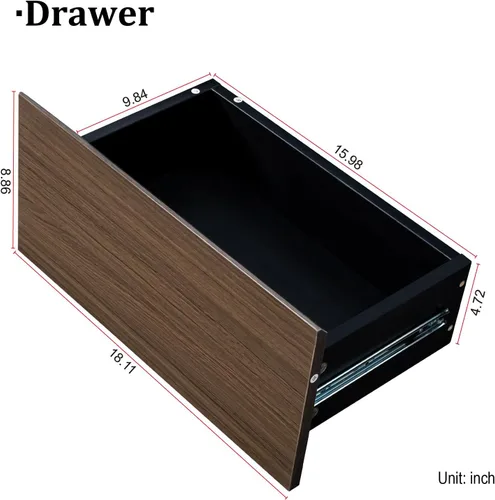 Vista 15 de Mesa auxiliar extensible rectangular de 48 a 66 pulgadas con cajones