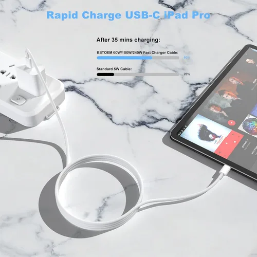 Vista 7 de Paquete de 2 cables de carga USB C a USB C de 3 pies y 60 W, cable de carga rápida tipo C a tipo C, para iPhone 16 E/17/Air/15/Pro/Plus/Pro Max