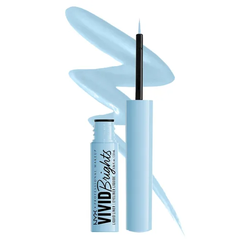 Vista 18 de NYX PROFESSIONAL MAKEUP Vivid Brights - Delineador líquido resistente a las manchas con punta precisa, Cobalt Crush 05 Cobalt Crush