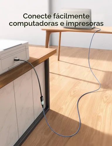 Vista 7 de AINOPE - Pack de 2 cables de extensión USB de alta velocidad USB 3.0, tipo A, macho a hembra. Cable de extensión de material trenzado resistente