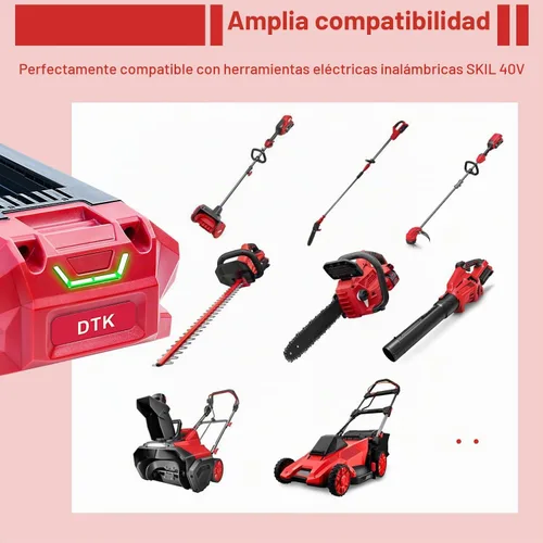 Vista 6 de DTK Reemplazo de batería para batería SKIL 40V 2.0Ah BY8705-00 PWRCore