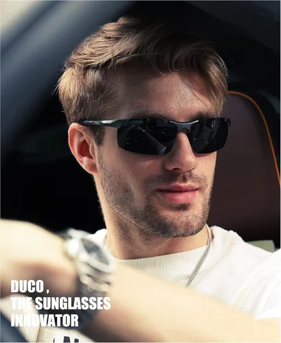 Vista 97 de Duco - Gafas de sol deportivas polarizadas para hombre con protección UV 8177s