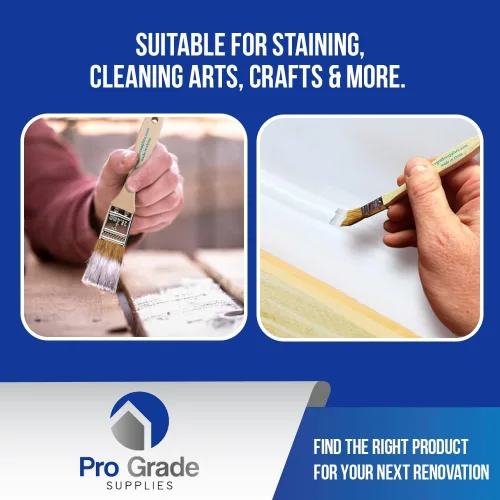 Vista 3 de Pro Grade Brochas de viruta de 1 pulgada, pinceles de pintura desechables, para retoque, paquete de 24
