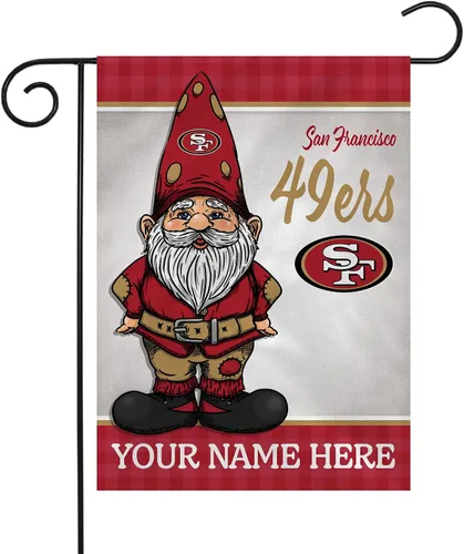 Vista 20 de Rico Industries Bandera de jardín personalizada de gnomo de fútbol de la NFL