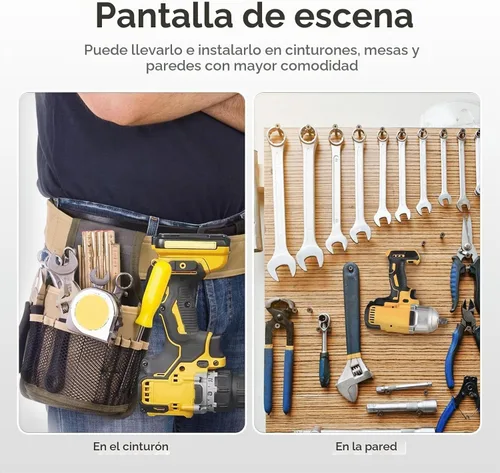 Vista 6 de Clips de cinturón para Dewalt, 4 clips de taladro de acero inoxidable 304, ganchos de herramientas con tornillos para N268241 N086039 compatibles