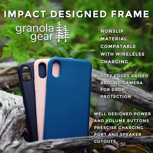 Vista 2 de Eco by GranolaGear - Funda ecológica para iPhone X o XS - Biodegradable, compostable, sin plástico, hecha de plantas - Alpine Snow