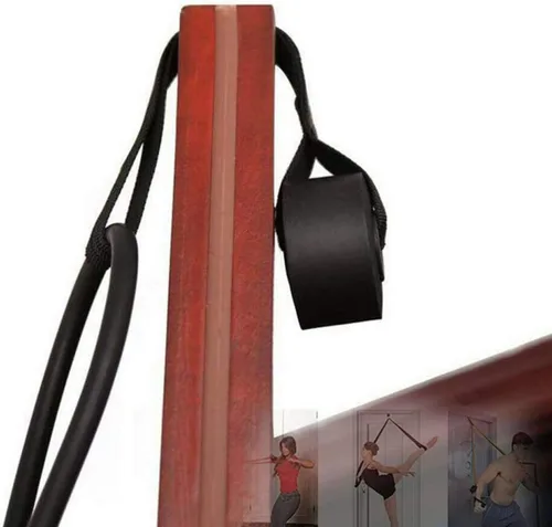 Vista 4 de Anclaje de puerta resistente para bandas de ejercicio, sistema de anclaje de jamba de puerta seguro, sin daños, tamaño más grande