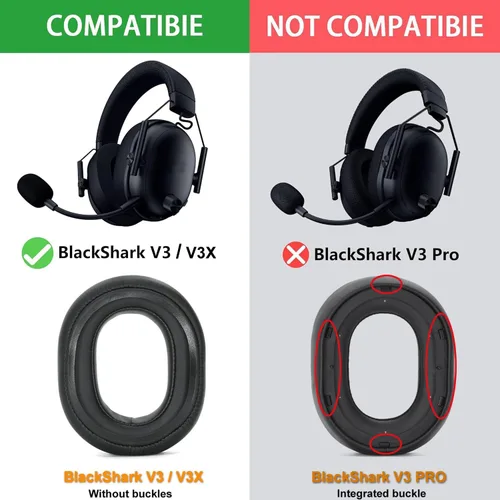 Vista 3 de Defean Almohadillas de gel refrescante para Razer BlackShark V3 / V3X