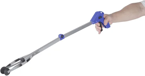 Vista 9 de Reacher - Herramienta de agarre de 17 pulgadas, plegable, ligera, extra larga, práctica, para ancianos, color azul