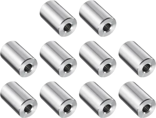 Vista 137 de uxcell 10 piezas de espaciador de acero inoxidable de 3/8" de diámetro interno x 3/4" de diámetro exterior x 1" de longitud, espaciador de rosca