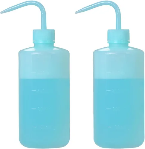 Vista 15 de 2 Botellas de Lavado de Tatuajes 150ml 5oz Chorro de Agua para Riego de Suculentas, Enjuague de Seguridad, Limpieza Médica - Negro y Azul