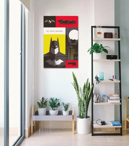 Vista 4 de Batman - Póster de DC Comics (The Caped Crusader) (Tamaño: 24 x 36 pulgadas) (juego de póster y tira de pósteres)