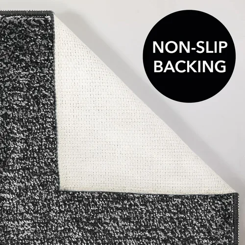 Vista 5 de mDesign Tapete rectangular de microfibra de poliéster antideslizante para spa, tapete de felpa absorbente de agua para tocador de baño