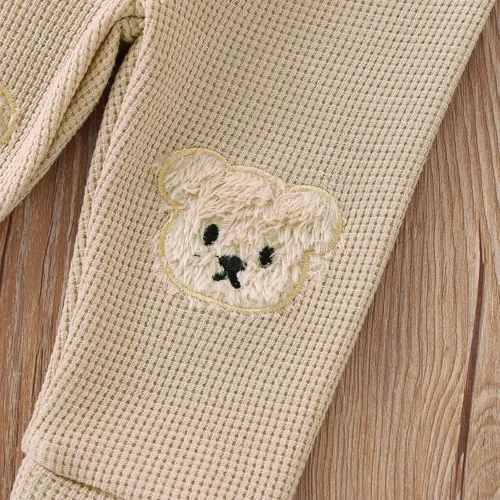 Vista 3 de Pantalones deportivos para bebés, niños y niñas, pantalones casuales de gofre, pantalones de harén unisex para bebés