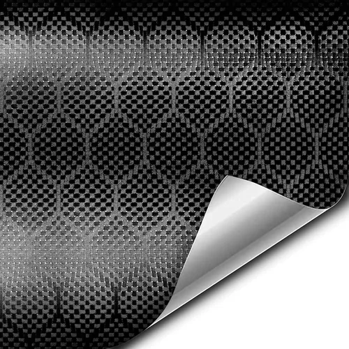 Vista 11 de V2 - Revestimiento de vinilo para automóvil, color negro carbono, diseño hexagonal (6 pulgadas x 5 pies)