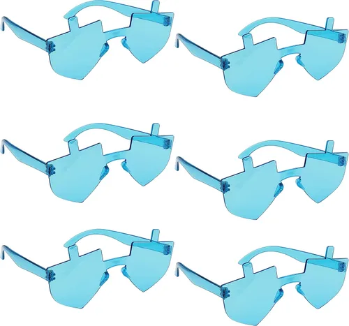 Vista 3 de Hanukkah Dreidel en forma de gafas, disfraz de disfraz, juego de simulación