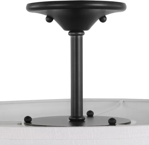 Vista 6 de Progress Lighting Inspire - Luz semiempotrada de 18" con 3 luces, grafito Grafito con pantalla de lino de verano