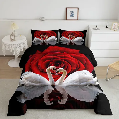 Vista 22 de Erosebridal Juego de ropa de cama individual para niñas, juego de edredón de juegos para niños, juego de cama de juegos para niños, color naranja