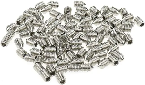 Vista 3 de Sscon 100 tornillos de acero inoxidable 304 M4 x 0.236 in 304 Tornillos sin cabeza Tornillos hexagonales
