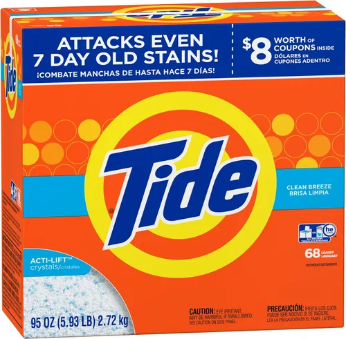 Vista 3 de Tide Clean Breeze HE Turbo - Detergente para ropa en polvo, 68 cargas, 95 onzas