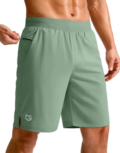 Vista 37 de G Gradual Pantalones cortos deportivos para correr para hombre de 7/5/9 pulgadas, bolsillo con cremallera, ligeros, para entrenamiento, gimnasio