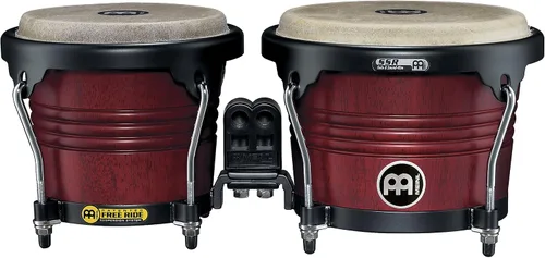 Vista 11 de Meinl Percussion FWB190AF Free Ride Series Bongos de madera, acabado de llama ámbar