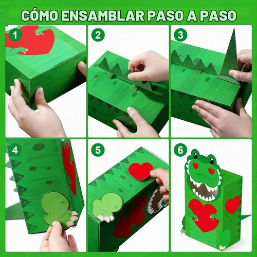 Vista 3 de Maitys Kit de actividades de intercambio de aula para el día de San Valentín, buzón de bricolaje con 36 tarjetas para actividades en el hogar
