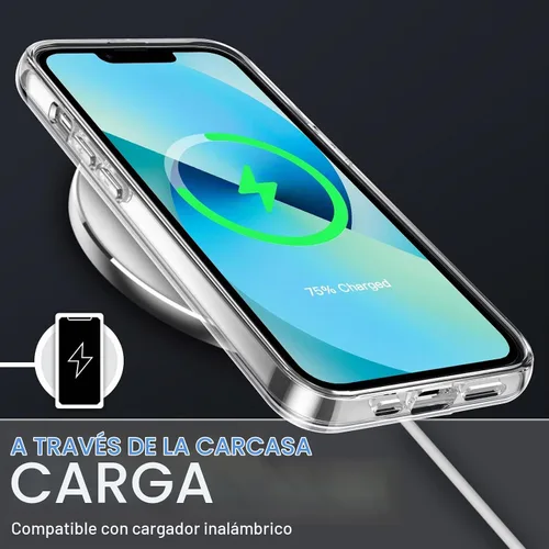 Vista 7 de JETech Funda 5 en 1 para iPhone 13 Pro Max, antiamarilleo, transparente