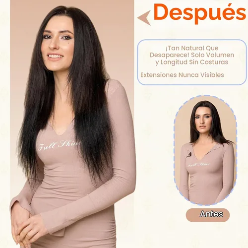 Vista 7 de Fshine Extensiones de cabello humano con cinta adhesiva marrón oscuro de 12 pulgadas, color de cabello corto 2, con cinta de doble cara, 1.06 oz, 20