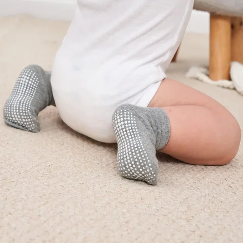 Vista 9 de ZAPLES Calcetines tobilleros antideslizantes para bebés con agarre antideslizante para niños y niñas, corte bajo para bebés y niños pequeños