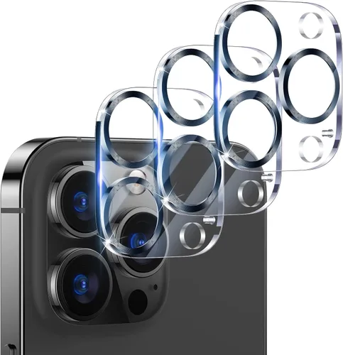 Vista 89 de UniqueMe para Paquete de 3 Protectores de Lente de Cámara para iPhone 15 Pro/iPhone 15 Pro Max, [Protección contra Caídas] [Compatible con Fundas]
