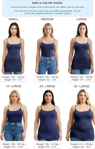 Vista 45 de Emmalise Camisola larga casual básica para mujer, con tirantes ajustables, top en capas