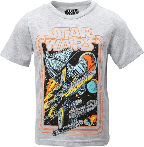 Vista 2 de STAR WARS Darth Vader Stormtrooper Millenium Falcon - Conjunto de camiseta y pantalones cortos de malla con gráfico de Halcón Milenio