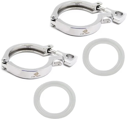 Vista 9 de Acero inoxidable 304 Single Pin Heavy Duty Tri Clamp con tuerca de ala para virola TC 1.5 "con 1 unid junta de silicona