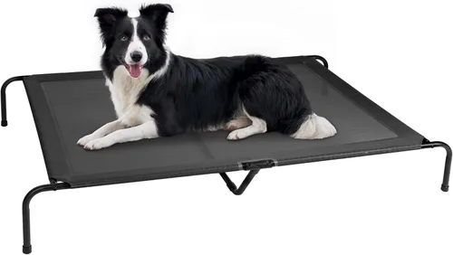 Vista 10 de Simple Deluxe Cama elevada y refrescante para perro, cunas portátiles elevadas para perros, patas antideslizantes, duradera, portátil, para Negro