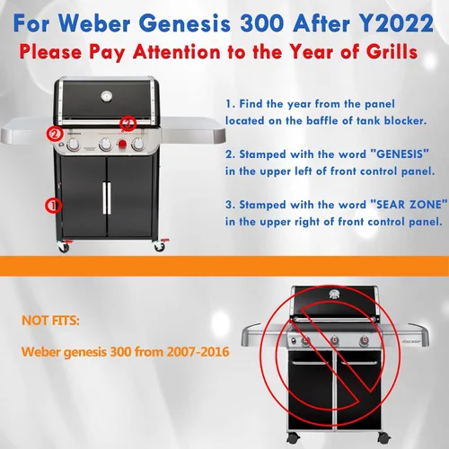 Vista 5 de Genesis II E-310 Barras aromatizantes Piezas de repuesto para Weber Genesis ii E310 ii E-325s ii E-315 ii E-330 ii E-330 ii S-310 Genesis 2 E-310