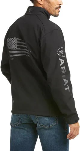 Vista 2 de Ariat Logo 2.0 Patriot Softshell Chaqueta resistente al agua, grano de café