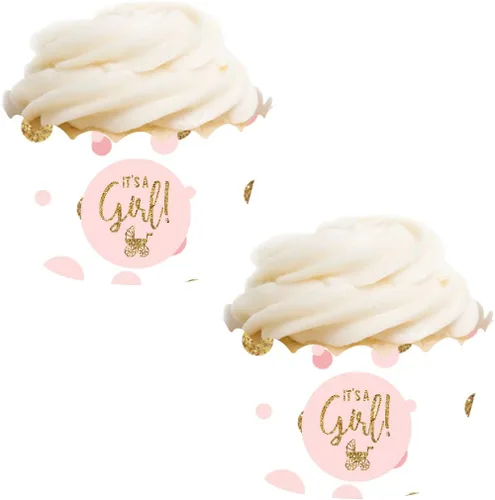 Vista 11 de Andaz Press Colección de fiesta de baby shower de niña con purpurina de oro rosa rubor, pancarta colgante con cuerda, Welcome Baby!, 5 pies, 1 juego