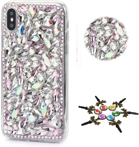 Vista 8 de Bling Funda compatible con iPhone 11, elegante, diseño de cristal con lazo hecho a mano en 3D, funda protectora compatible con iPhone 11 de 6.1