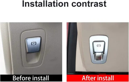 Vista 2 de YIWANG para Mercedes Benz W213 E GLC Clase C W205 2015-2020 ABS cromado mate cubierta de freno de mano electrónica
