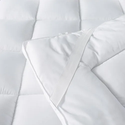 Vista 3 de Cubrecolchón con parte superior de almohada, funda de colchón de enfriamiento alternativa de plumón completo de 2 pulgadas de grosor