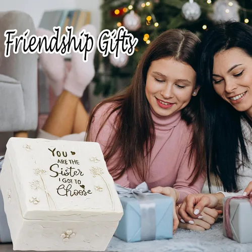 Vista 6 de BORLESTA Regalos para amigas – Regalos para amigas para mujeres, regalos de Navidad para amigos – You're the Sister I Got to Choose – Regalos