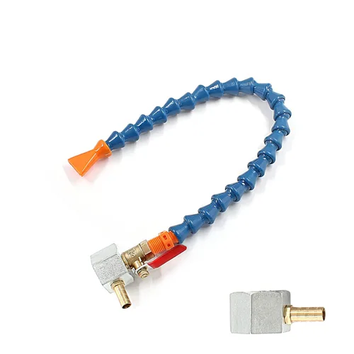 Vista 7 de Waziaqoc Base magnética ajustable (rosca de 1/4PT) con 1 boquilla plana flexible manguera de tubo de refrigerante de aceite de agua