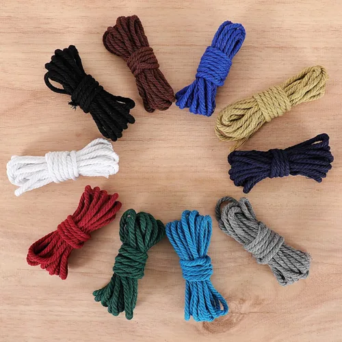 Vista 5 de Cordón de macramé de 0.157 in x 328 yardas Cuerda de macramé 100% algodón natural Cuerda de algodón trenzado de 4 hebras para manualidades, Beige