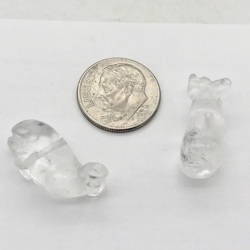 Vista 7 de Figura de ballena de cuarzo transparente de animal tallado piedra preocupante