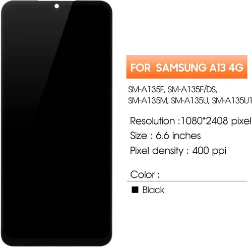 Vista 2 de Pantalla para Samsung Galaxy A13 4G Reemplazo de pantalla para Samsung A13 Pantalla LCD A135, SM-A135F, SM-A135M, SM-A135U Pantalla táctil Negro sin