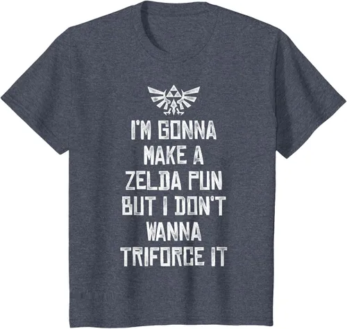 Vista 41 de Nintendo Zelda Funny Triforce It Pun - Camiseta gráfica, Negro, S