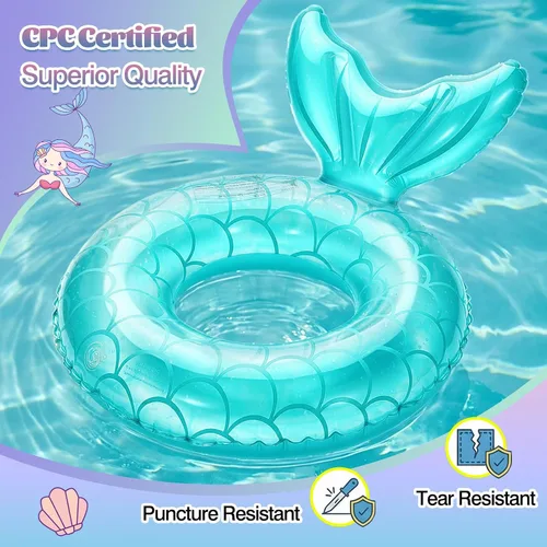 Vista 4 de MoKo Anillo de natación inflable, lindo flotador de piscina, decoración de tubo, tubos de natación, piscina al aire libre, playa, flotadores