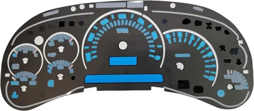 Vista 3 de Tanin Auto Electronix Custom Firefighter Red Line American Flag Gauge Face Overlay Compatible con el velocímetro de racimo de instrumentos GMC